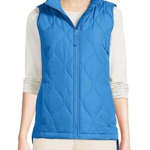 Lands' End Women's FeatherFree Insulated Vest Sz. Petite Small Water Resistant